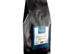 Miscela di caffè decaffeinato 80% Arabica e 20% Robusta. Gusto equilibrato con note di cioccolato al latte, noce e mandorla.