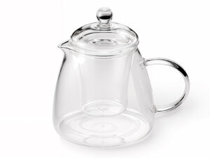 Teiera Lineea in vetro da 0,7 L con filtro integrato. Design elegante e moderno, ideale per preparare e gustare tè sfusi.